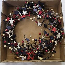 18Inch 4th of July Patriotic Day Wreath