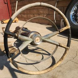 1956 Lincoln Steering Column & Wheel 