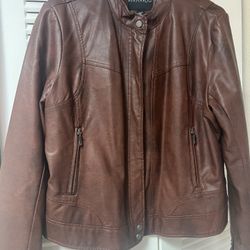 Men Leather Jacket Size Xl 