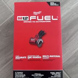 MILWAUKEEM12 FUEL 12V Lithium-lon Brushless Cordless 3 in. Cut Off Saw (Tool-Only). BRAND New