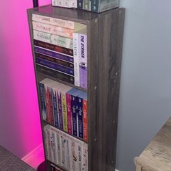 Gray Bookshelf With Door