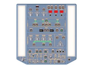 WINGFLEX A320 Overhead Panel with IRS & Lighting Panels - Flight Sim Cockpit Gear