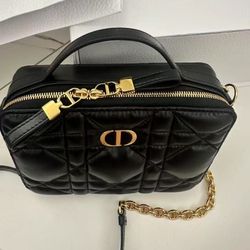 Logo Quilted Oversized Raglan Leather Top Handle Crossbody Shoulder Bag Womens Black