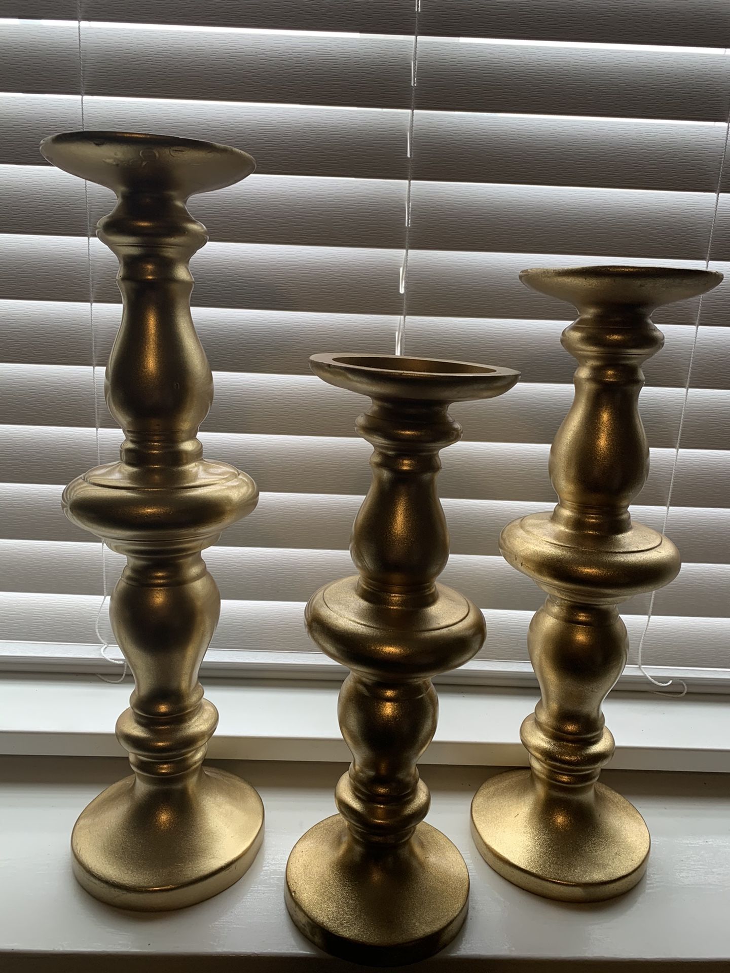 Wedding decor Gold candleholders