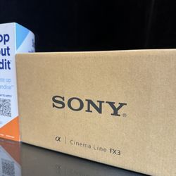 Brand New Sony Fx3 Cinema Line Camera 