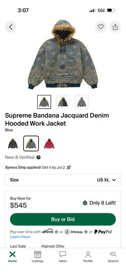 Supreme bandanna jacket 🧥 XL