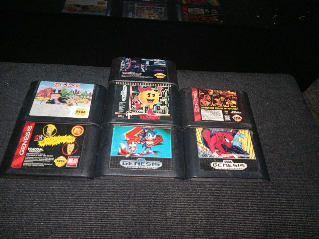 Sega Genesis Game Cartridges Lot 7