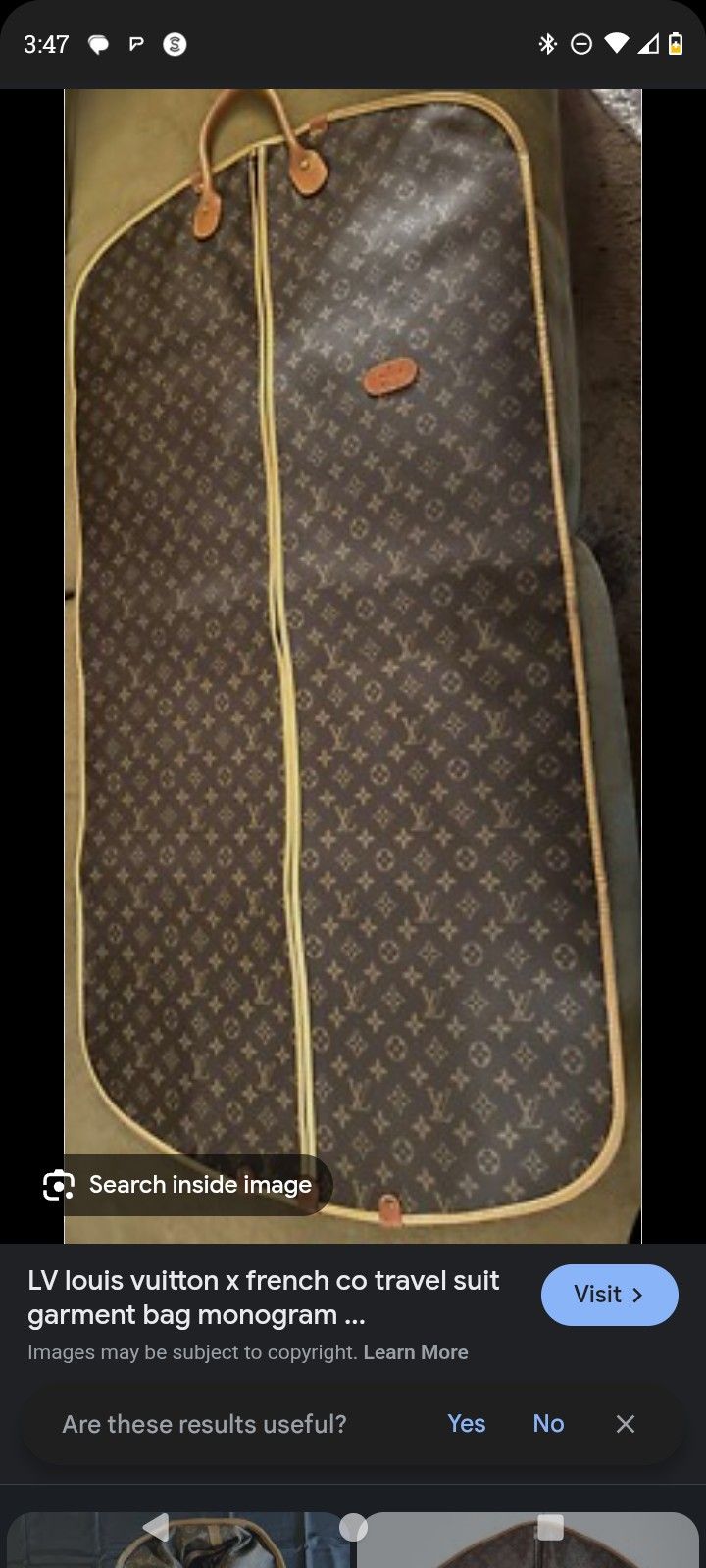 LV Louis Vuitton garment bag