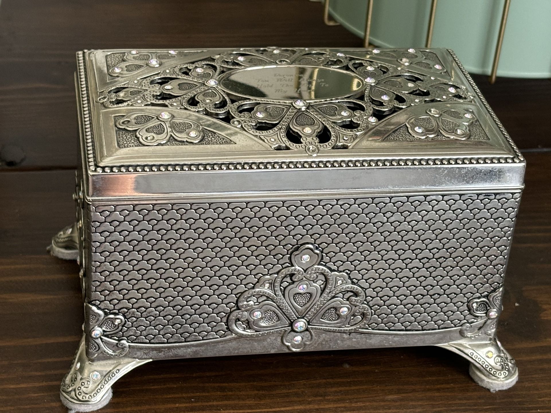REDUCED!! Beautiful Silver THINGS REMEMBERED Jewelry, Musical Box