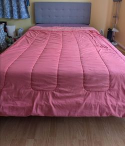 Queen bed with medium foam mattress