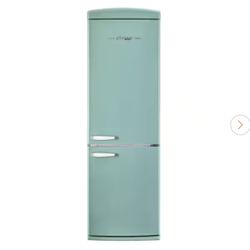 Classic Retro 23.8 in 11.7 cu. ft. Frost Free Retro Bottom Freezer Refrigerator in Ocean Mist Turquoise, ENERGY STAR