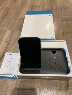 Anker 335 Wireless Charger Series 3 (3-in-1 Station) B2598*New- Open Box.