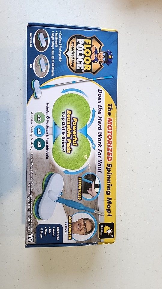 Motorized Spinning Mop With Pads New In Box