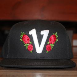 Vadaline V logo Floral Snapbback Hat 