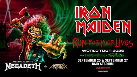 One FREE ticket to Iron Maiden Concert (9/27) for Baby Sitter to join us