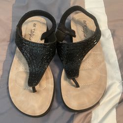 Black Sequins Sandals 