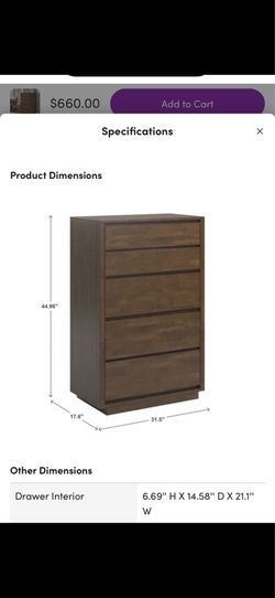 5 drawer dresser