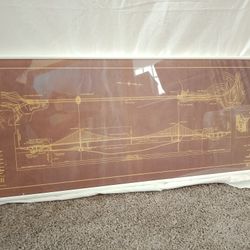Golden Gate bridge plueprint poster