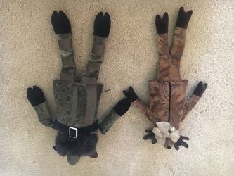 Stuffed reindeer with musical knob to play songs