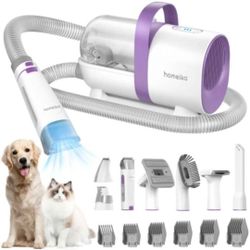 Pet Grooming Kit & Vacuum Suction 99% Pet Hair, Dog Hair Vacuum