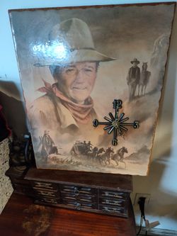 John Wayne Clock Perfect Condition $70.00
