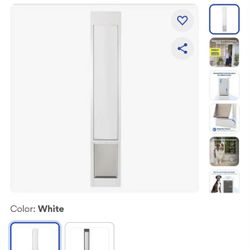 PetSafe Sliding Glass Pet Door White X-Large Fits 75 7/8” to 80 11/16” Doors Up To 220 lb Dogs NEW 