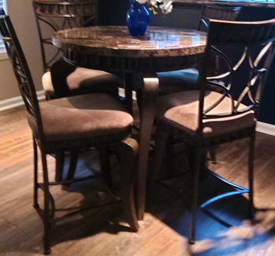 Counter Height Dining Table and Chairs