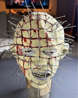 Reel Games Pinhead Latex Mask 2009 Don Post Studios Hellraiser Adult Mask