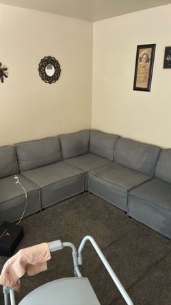 Gray Modular Sectional Sofa