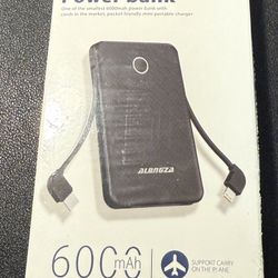 Alongza Black Portable Charger Power Bank 10000 mAh, NIP