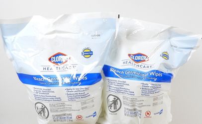 Clorox Healthcare Bleach Germicidal Wipes CLO30359 - 110ct (Pack of 2)