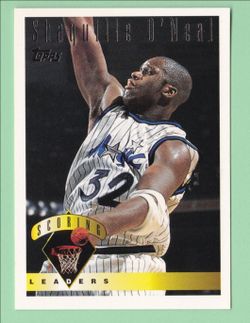 Shaquille O'Neal Scoring Leaders Topps Basketball Card