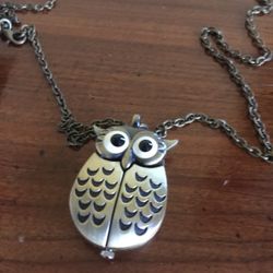  Owl Watch Pendant Necklace