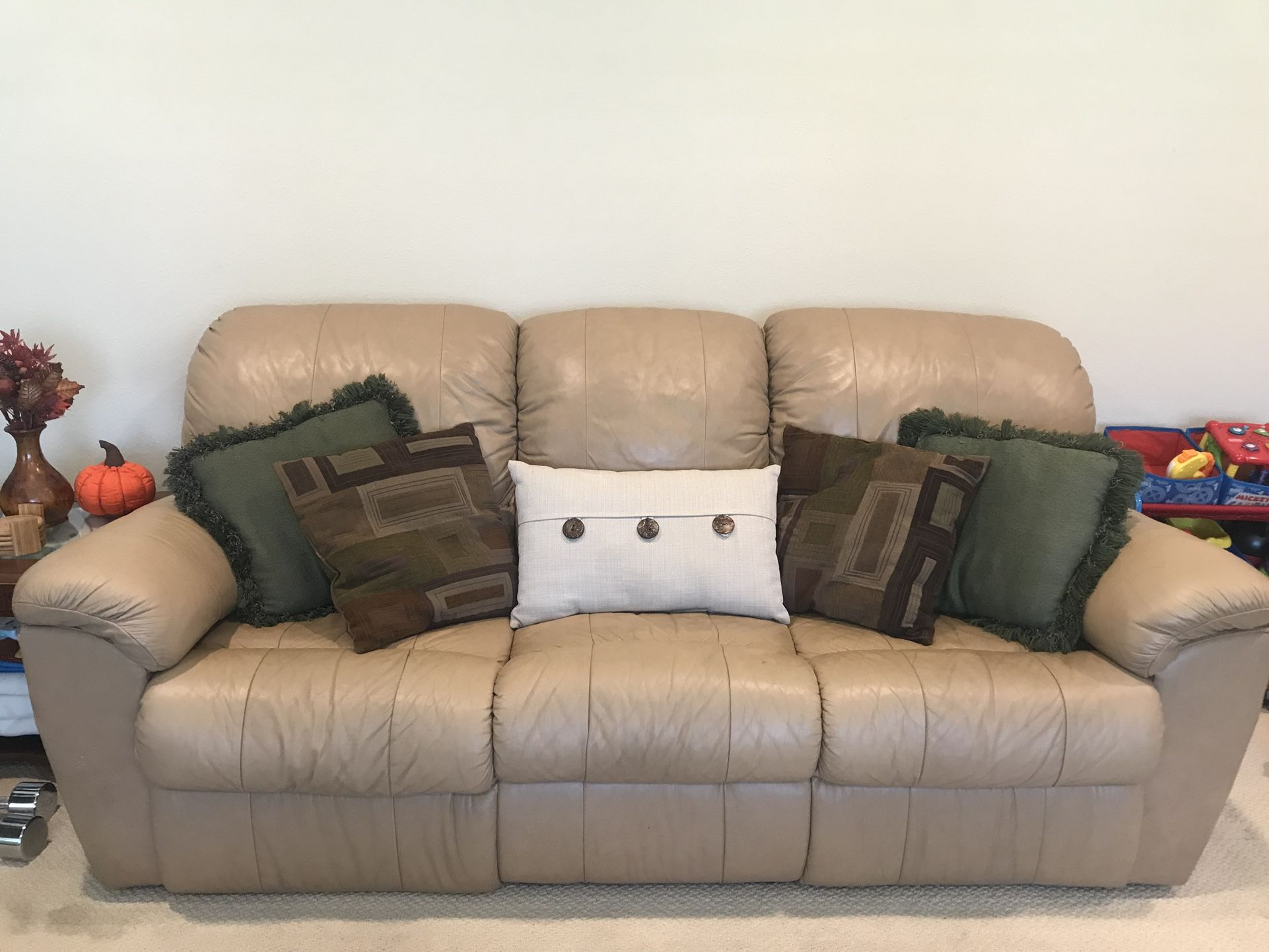 Leather Recliner Couch