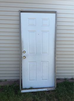 36" X 80" Steel Entry Door With Frame