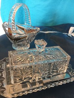 Vintage Crystal Butter tray ✨🌸✨