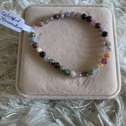 Beautiful colorful tourmaline bracelet