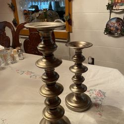 Nice  Large Metal Candle Holder Set
