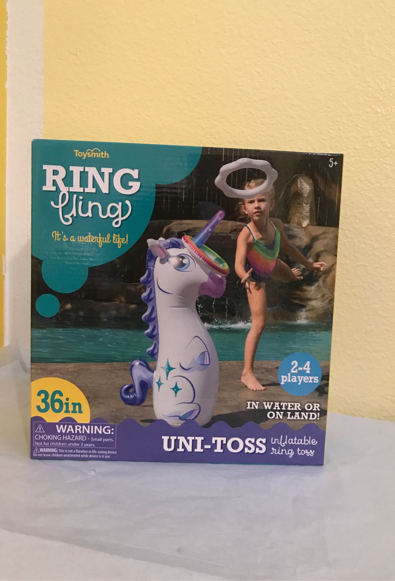 Unicorn uni-toss ring bling soft inflatable toy