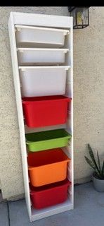 Colorful STORAGE BIN RACK- TALL FRAME