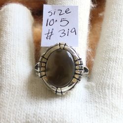 New Aqeeq Sulemani (agate)925sterling Silver,beautiful Design ,size 10.5. Please Look At My Profile To See All Items 