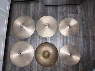 Lot of 6 Used Drum Cymbals Zildjian Avedis and Kent