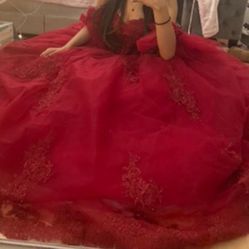 Red quince/ sweet 16 dress 