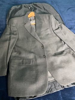 Vintage Lauren Ralph Lauren Gray Wool Suit Jacket Blazer 43R Made in Canada and unmatching Wool Pleated Dress Pants Trousers 36x29 Vintage