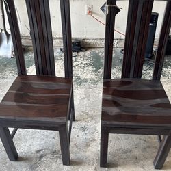 2 beautiful wood dining chairs