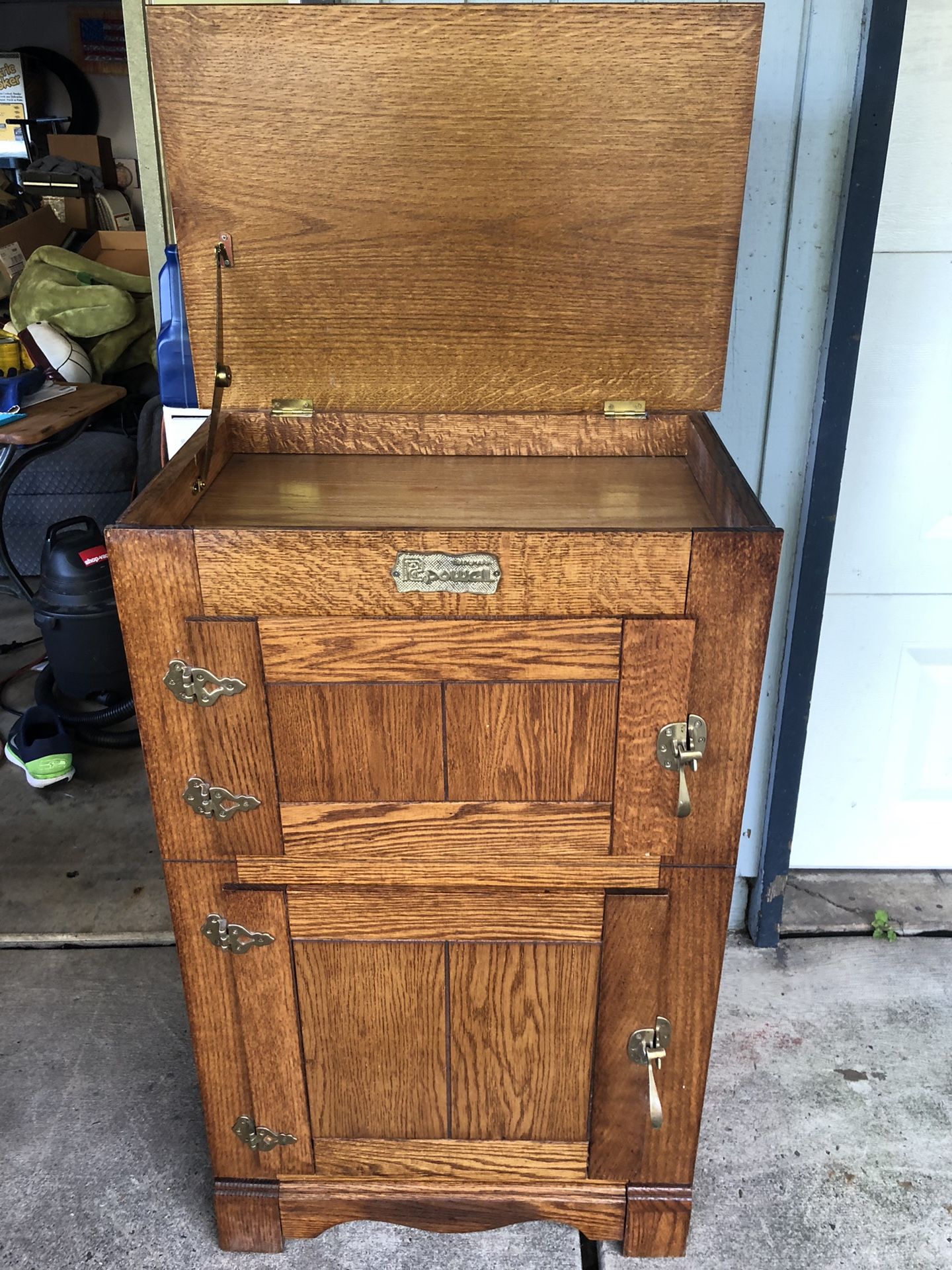 Antique icebox or liquor cabinet