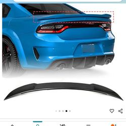 Rear Spoiler Carbon Fiber Look For Charger 