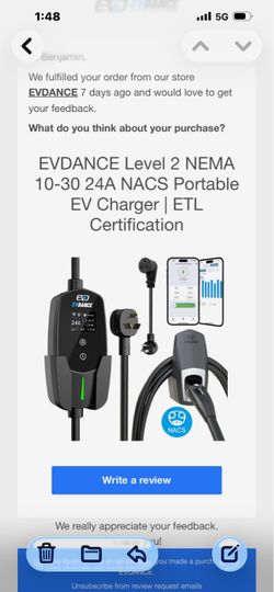 New EV home charger