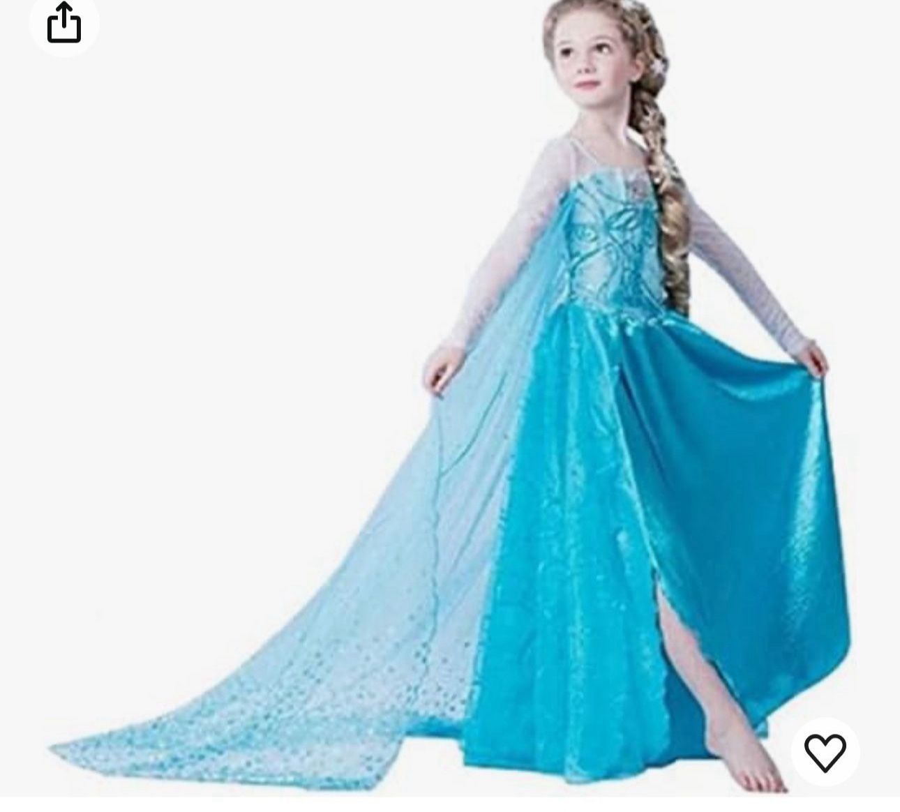 Frozen Elsa Costume Elsa Dress Skirt & Wig
