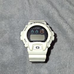Casio G-Shock Men 50mm Black Dial White Tone Digital DW-6900FS